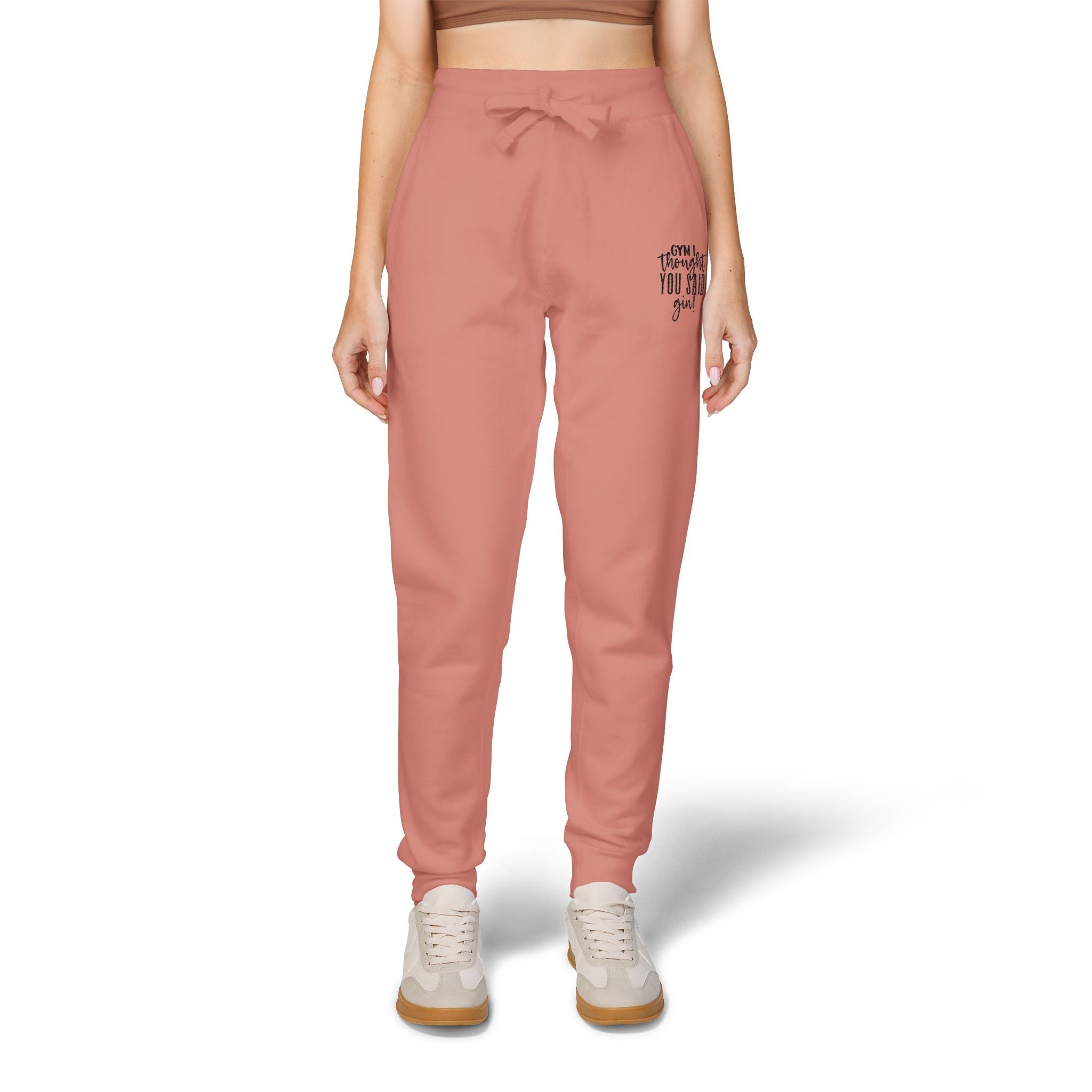 Love Yourself Embroidered Sweatpants | Coral Fleece Joggers