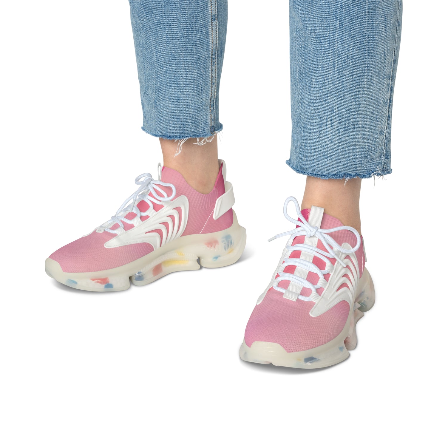 Pink Power Mesh Sneakers