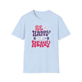 T-Shirt — "Be Happy Heavy" Retro Fitness Graphic Tee