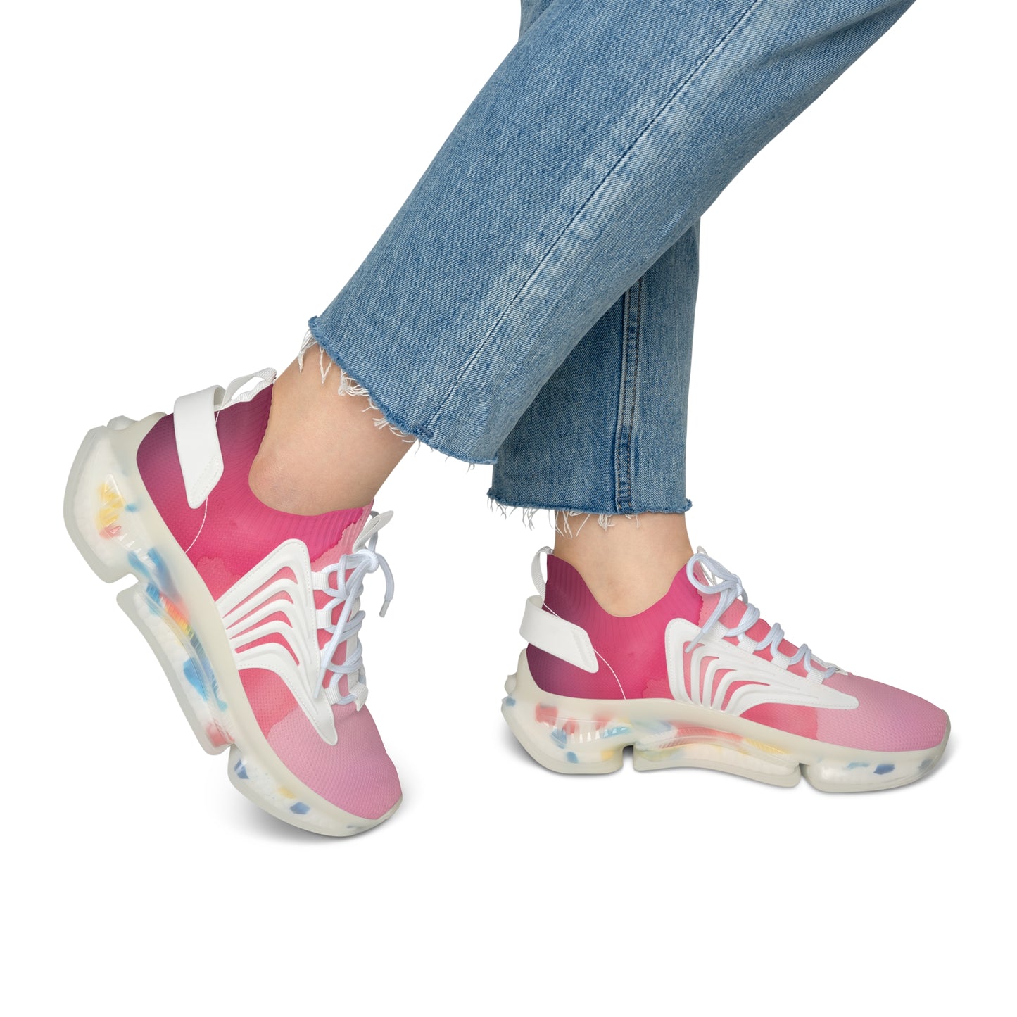 Pink Power Mesh Sneakers