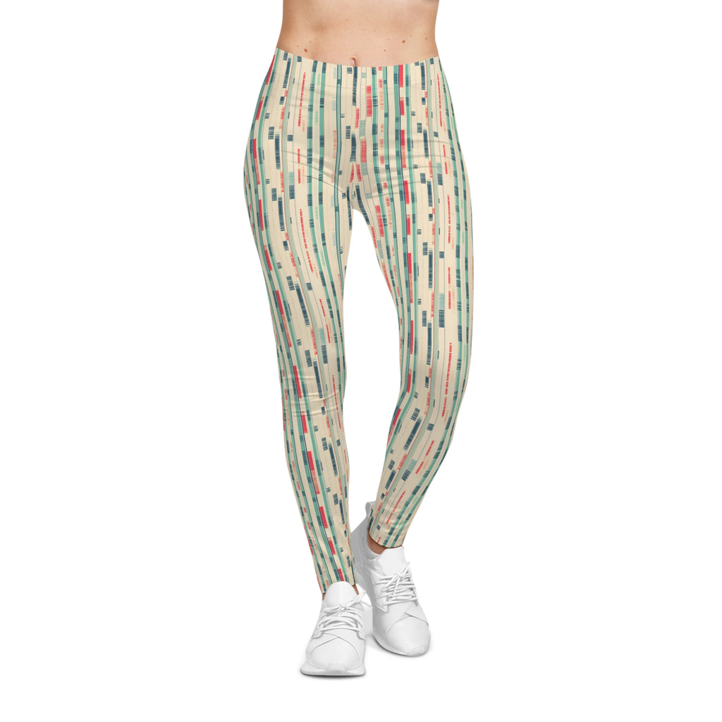 Retro Mid-Century lined Leggings | All-Over Print