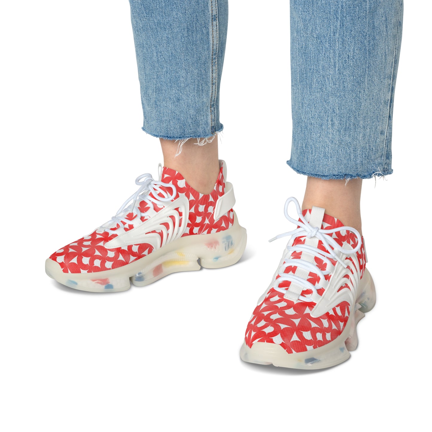 Retro Red Energy Mesh Sneakers