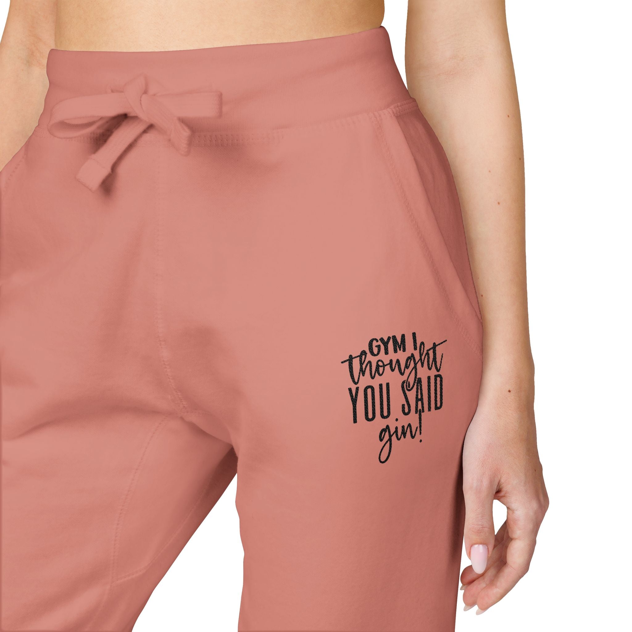 Love Yourself Embroidered Sweatpants | Coral Fleece Joggers