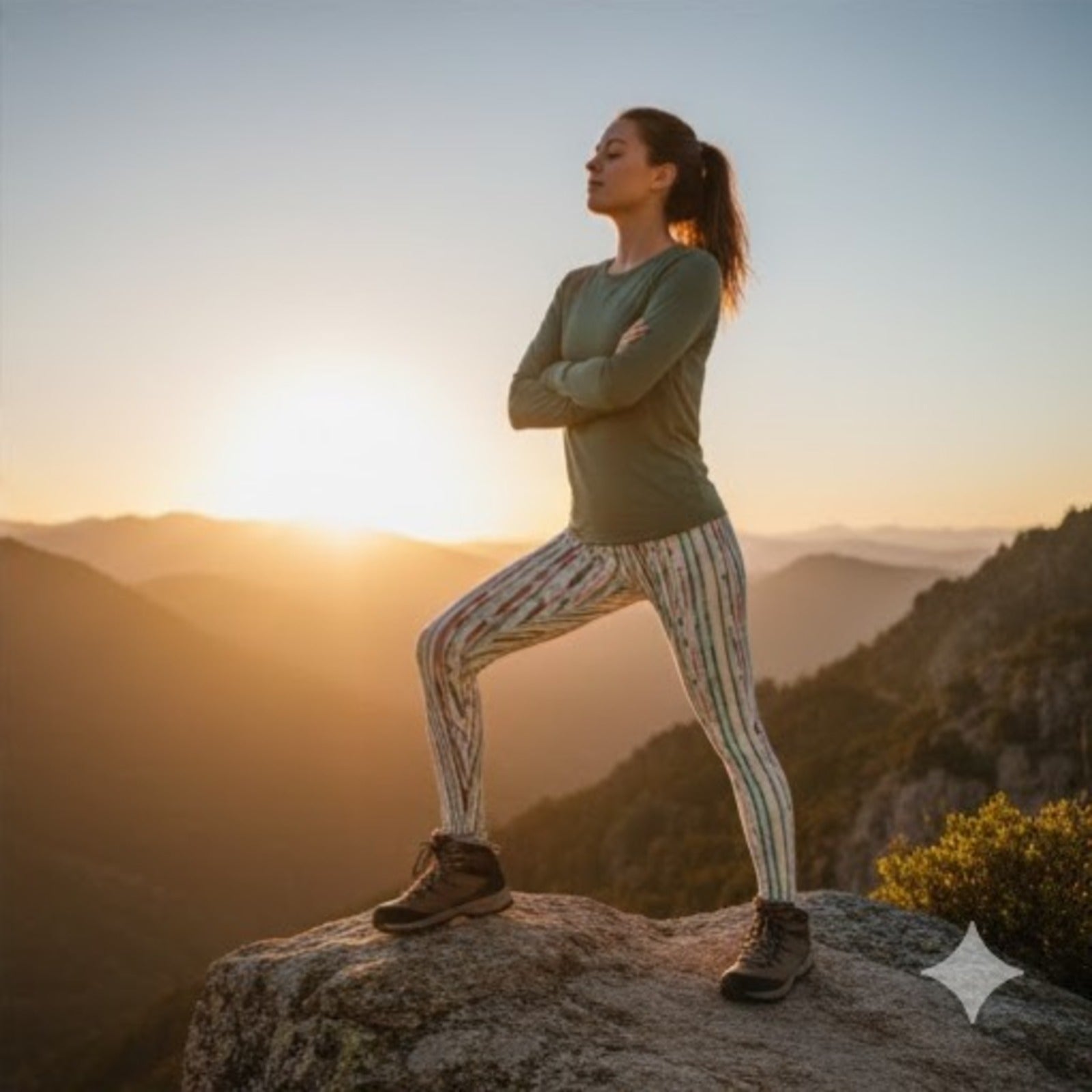 Retro Mid-Century lined Leggings | All-Over Print