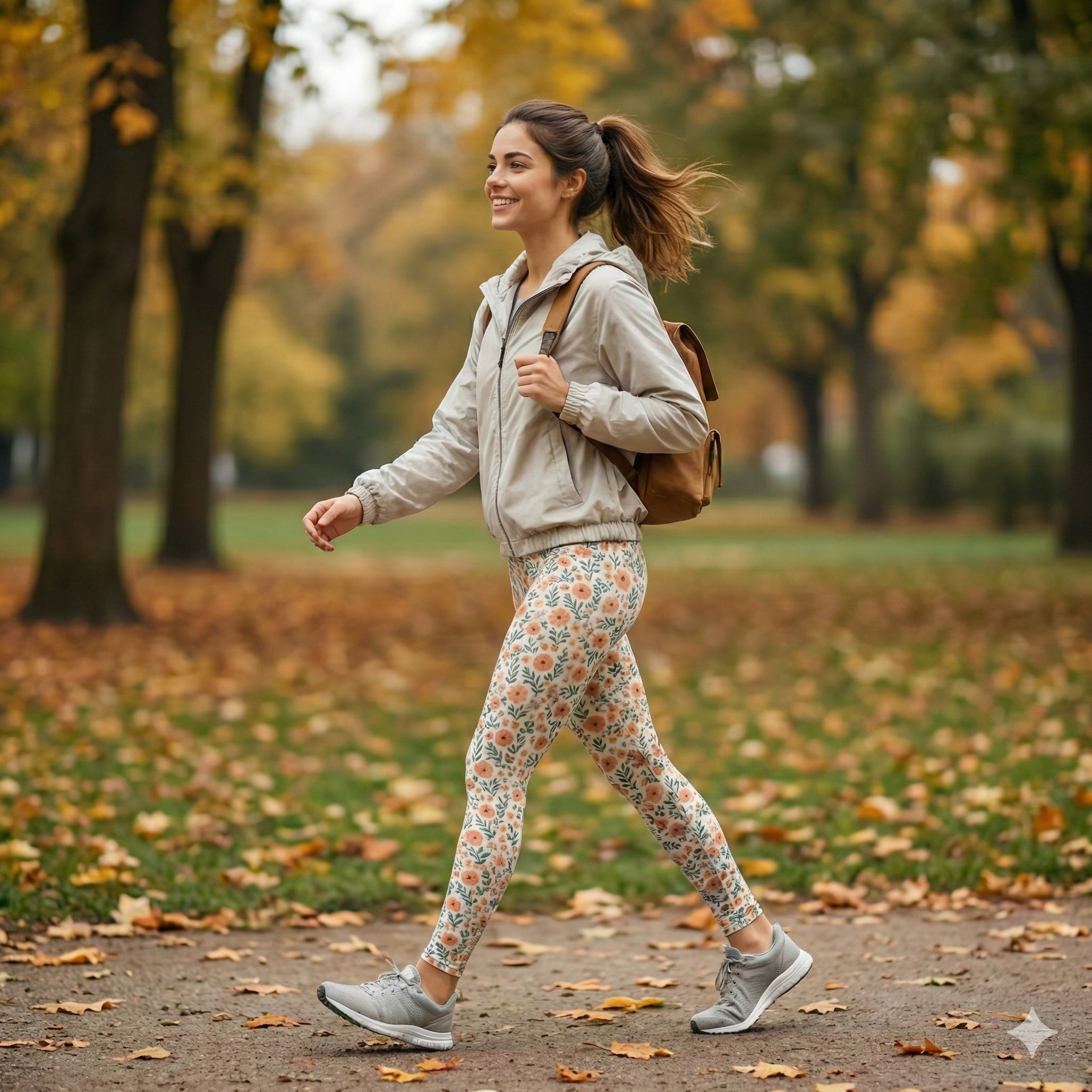Colorful Floral Pattern High Waist Leggings | Floral Allover Print