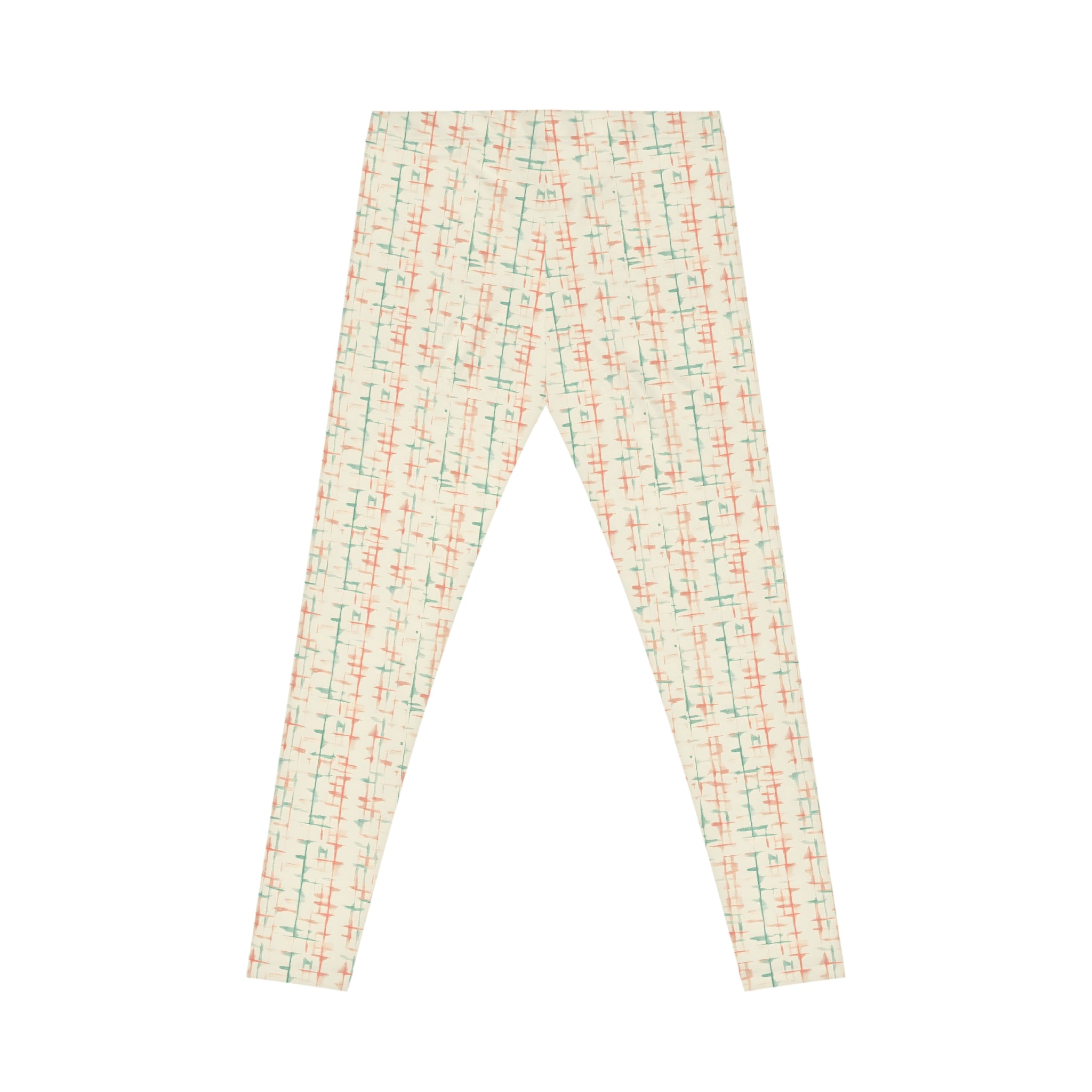 Retro Mid-Century Grid Leggings | All-Over Print