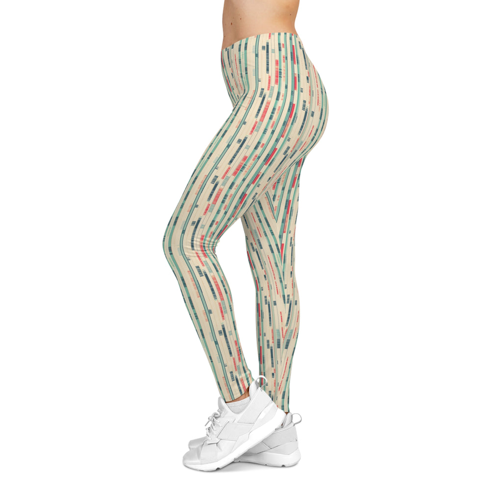 Retro Mid-Century lined Leggings | All-Over Print