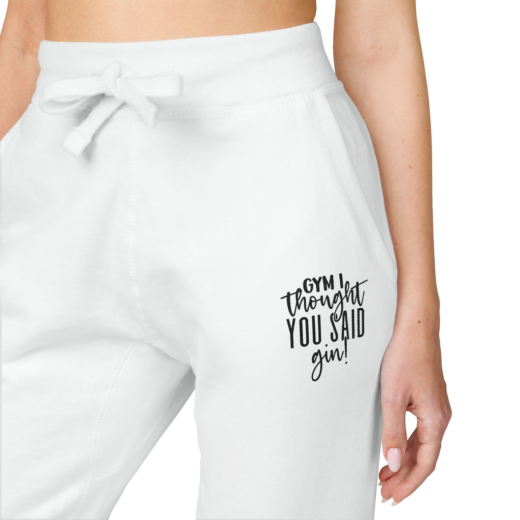 Love Yourself Embroidered Sweatpants | Coral Fleece Joggers