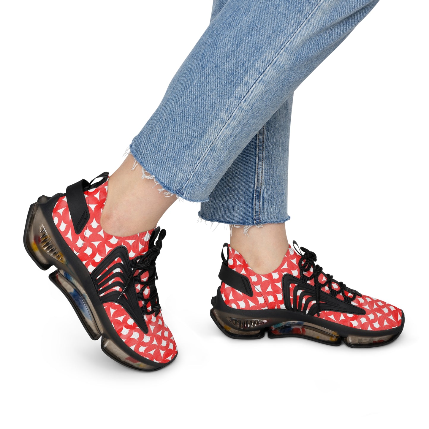 Retro Red Energy Mesh Sneakers