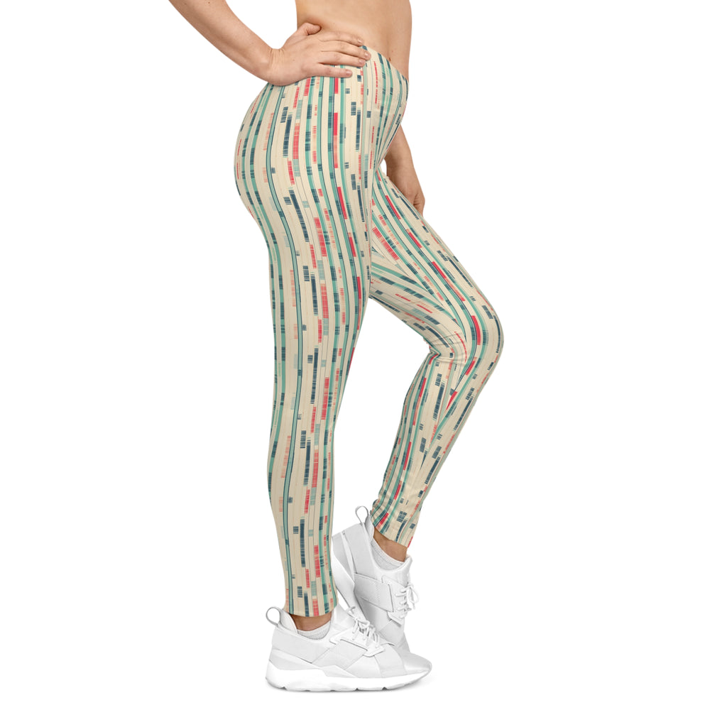 Retro Mid-Century lined Leggings | All-Over Print
